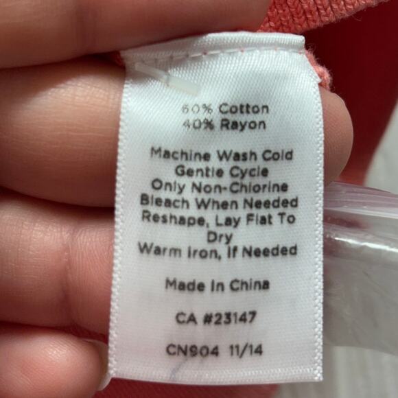 NWOT Talbots Size Mp Medium Petite Peach Keyhole Back Short Sleeve Top - Picture 5 of 6